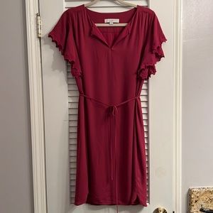 LOFT Women's Dress in Deep Pink